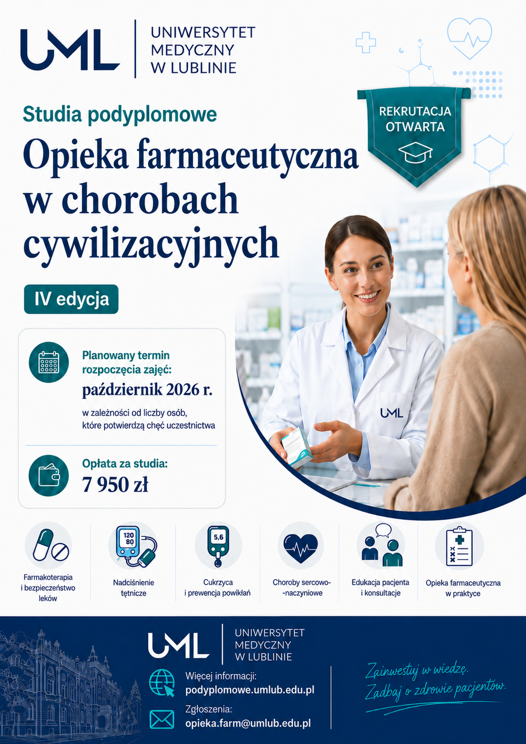 ulotka Opieka farmaceutyczna w chorobach cywilizacyjnych
